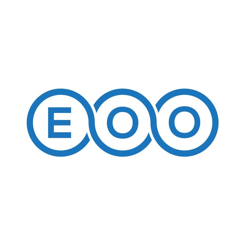 création de logo de lettre eoo sur fond noir. concept de logo de lettre initiales créatives eoo. conception de lettre eoo. vecteur