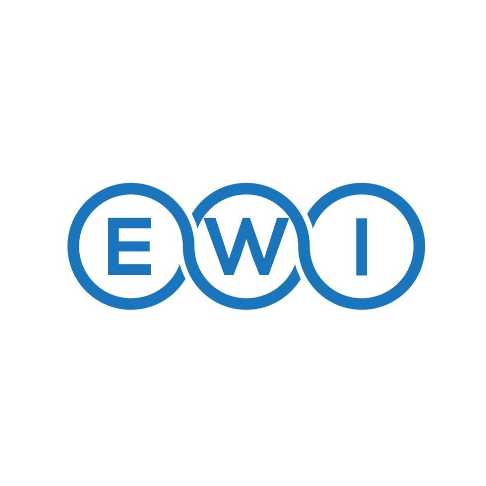 création de logo de lettre ewi sur fond noir. concept de logo de lettre initiales créatives ewi. conception de lettre ewi. vecteur