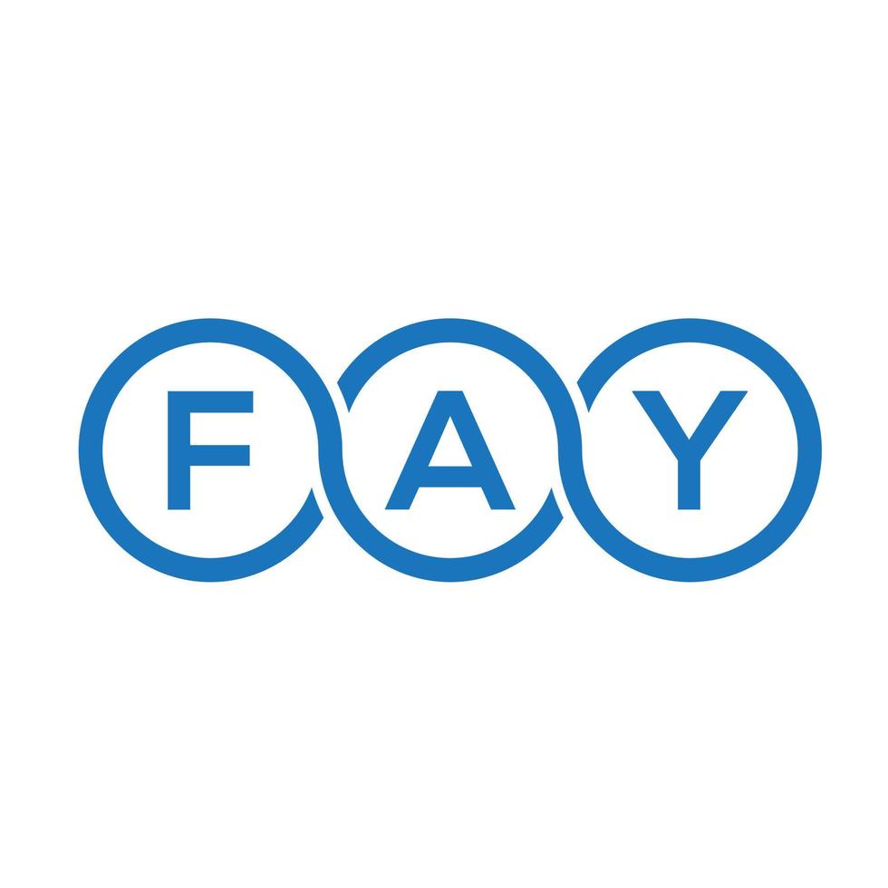 création de logo de lettre fay sur fond noir. fay concept de logo de lettre initiales créatives. conception de lettre fay. vecteur