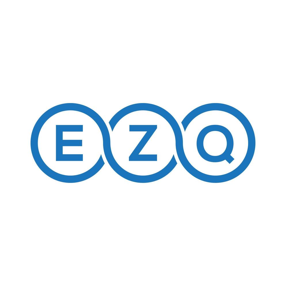 création de logo de lettre ezq sur fond noir. concept de logo de lettre initiales créatives ezq. conception de lettre ezq. vecteur