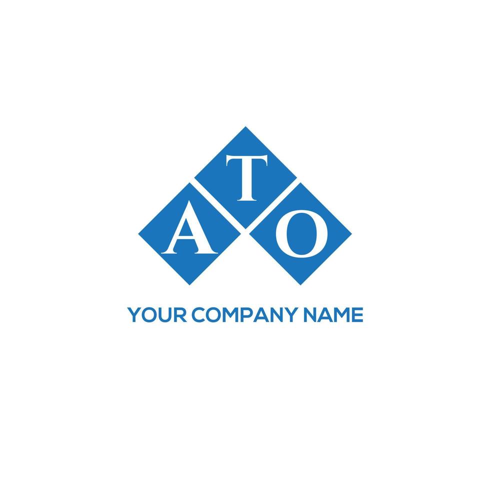 création de logo de lettre ato sur fond blanc. concept de logo de lettre initiales créatives ato. conception de lettre ato. vecteur