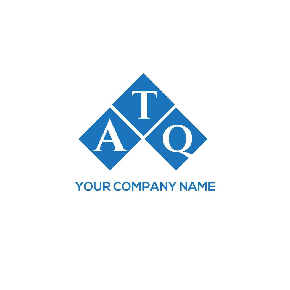 création de logo de lettre atq sur fond blanc. concept de logo de lettre initiales créatives atq. conception de lettre atq. vecteur