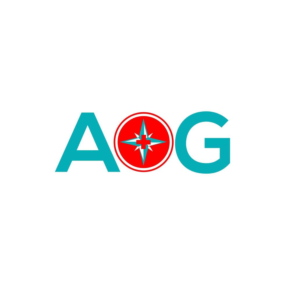 création de logo de lettre aog sur fond blanc. concept de logo de lettre initiales créatives aog. conception de lettre aog. vecteur