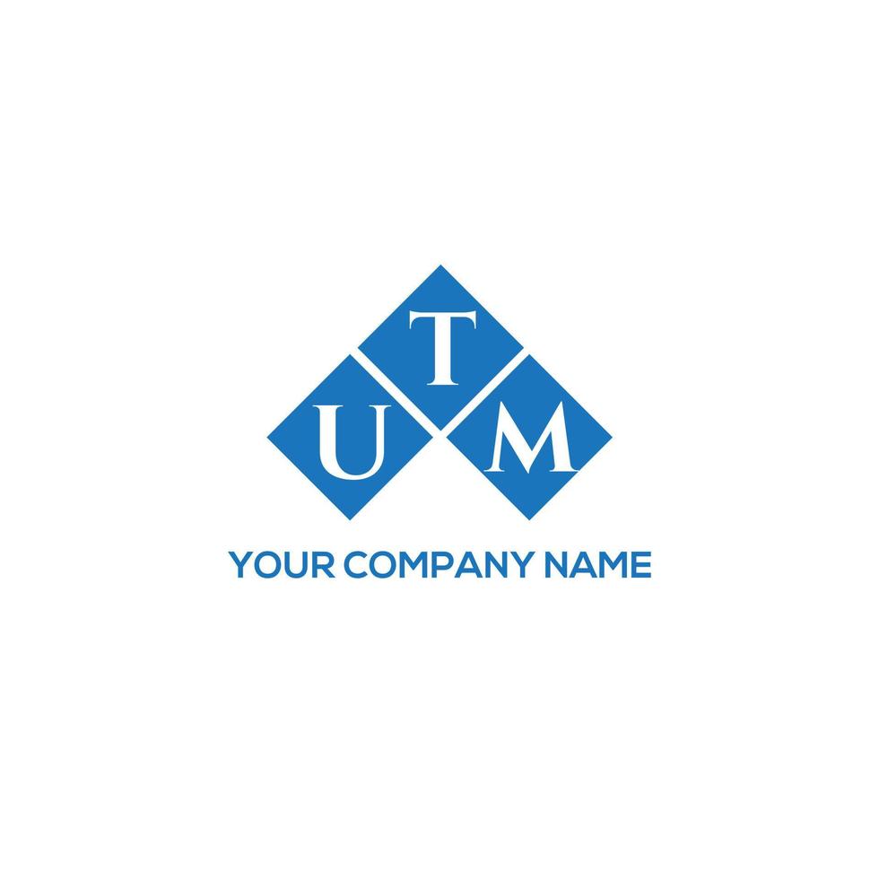 création de logo de lettre utm sur fond blanc. concept de logo de lettre initiales créatives utm. conception de lettre utm. vecteur