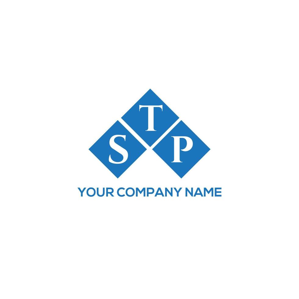 création de logo de lettre stp sur fond blanc. concept de logo de lettre initiales créatives stp. conception de lettre stp. vecteur