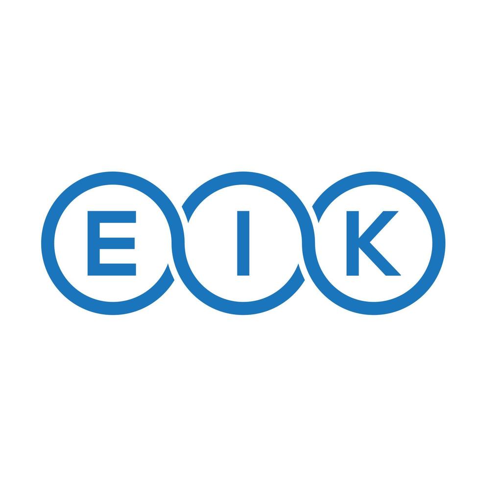 création de logo de lettre eik sur fond noir. concept de logo de lettre initiales créatives eik. conception de lettre eik. vecteur