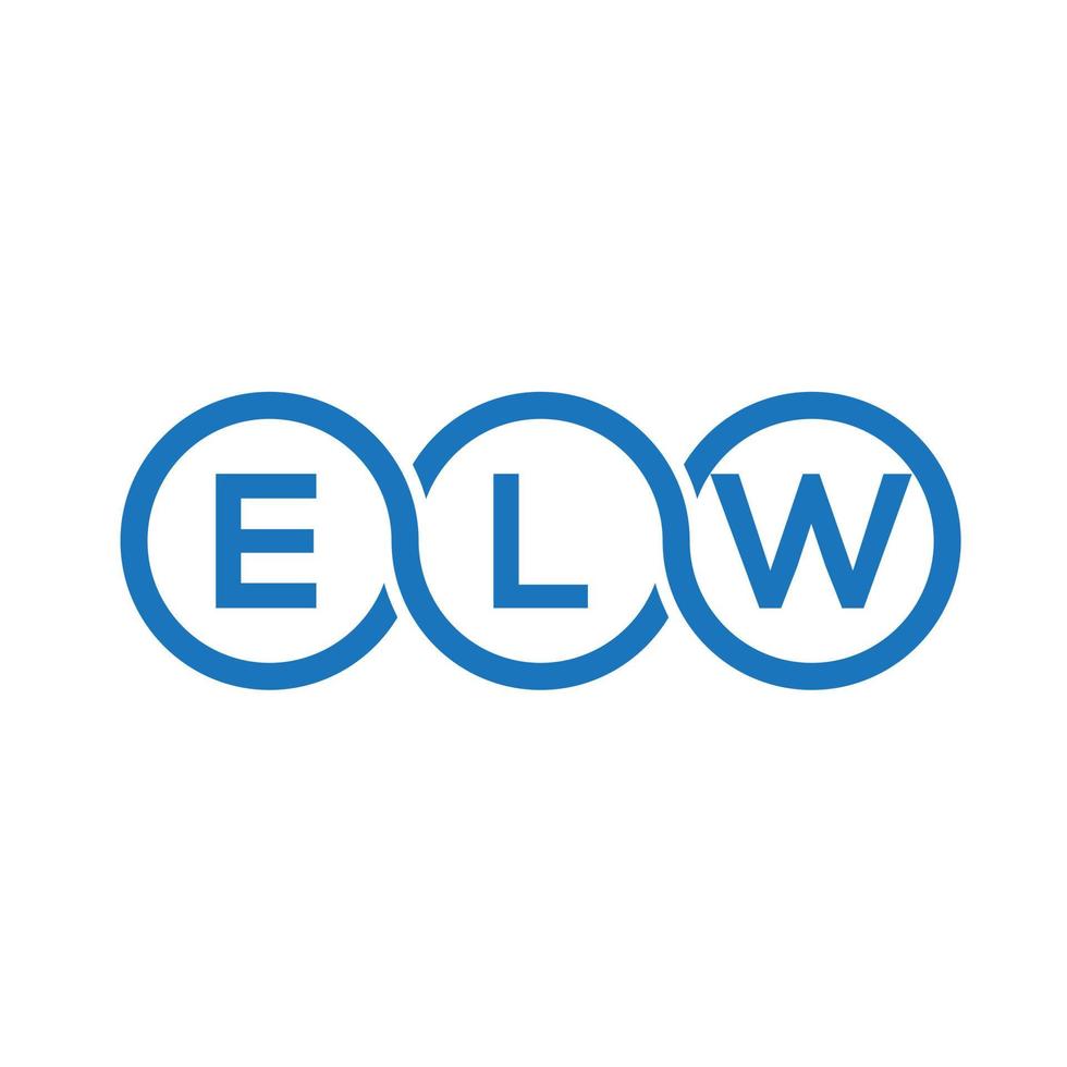 création de logo de lettre elw sur fond noir. concept de logo de lettre initiales créatives elw. conception de lettre elw. vecteur