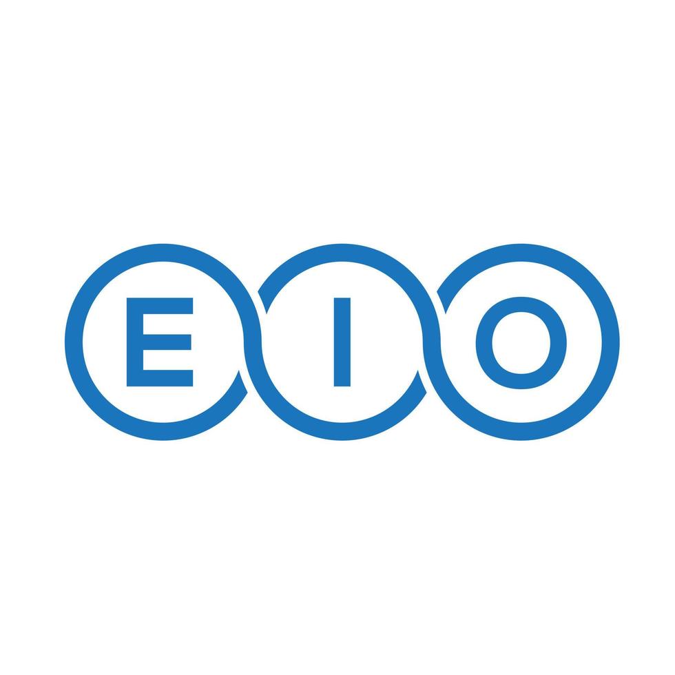 création de logo de lettre eio sur fond noir. concept de logo de lettre initiales créatives eio. conception de lettre eio. vecteur