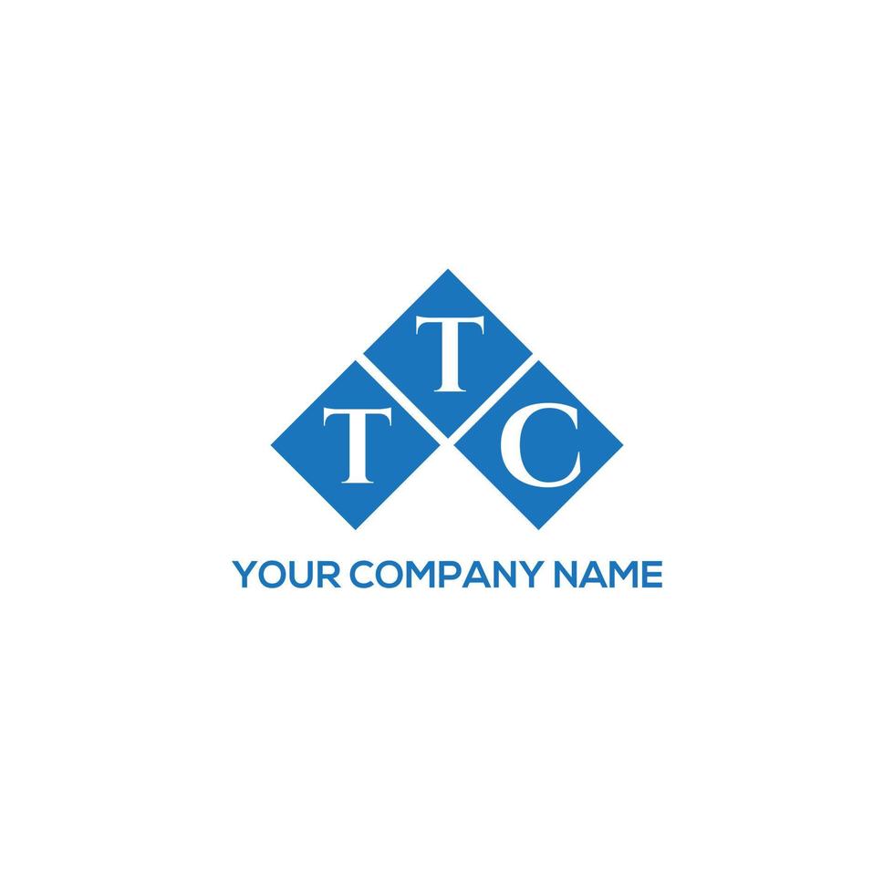 création de logo de lettre ttc sur fond blanc. concept de logo de lettre initiales créatives ttc. conception de lettre ttc. vecteur