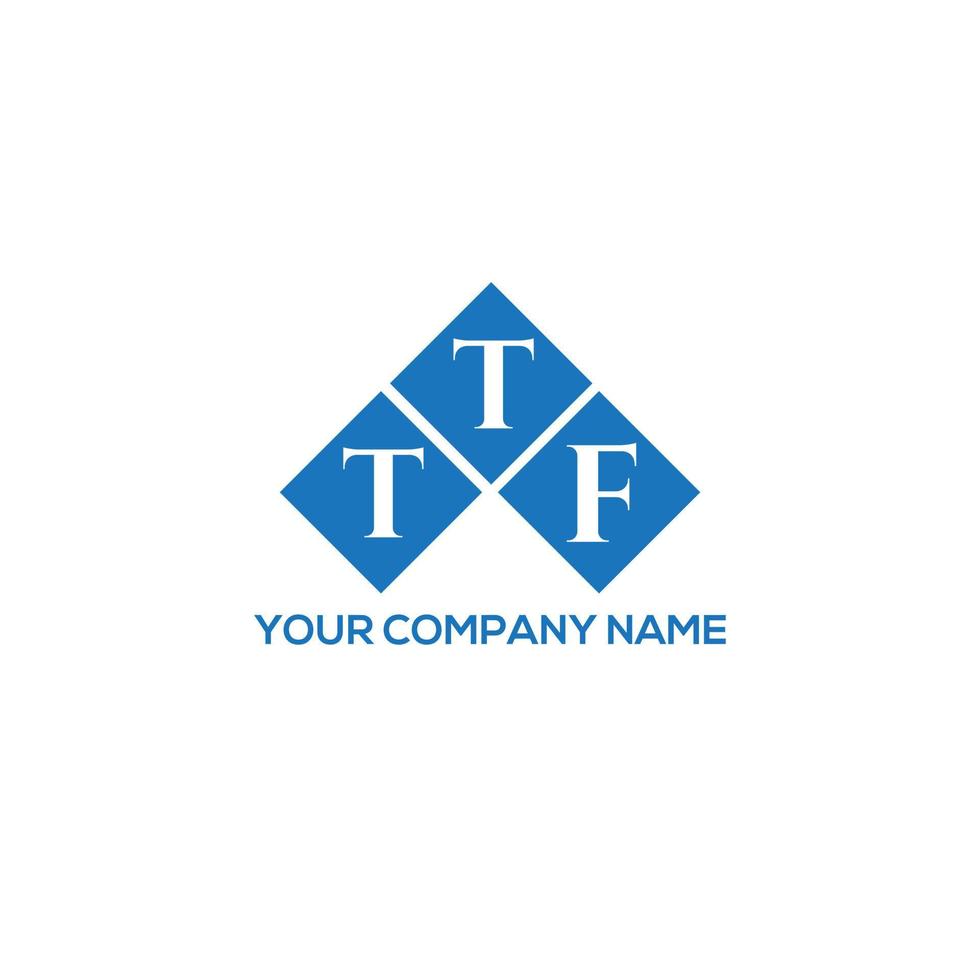 création de logo de lettre ttf sur fond blanc. concept de logo de lettre initiales créatives ttf. conception de lettre ttf. vecteur