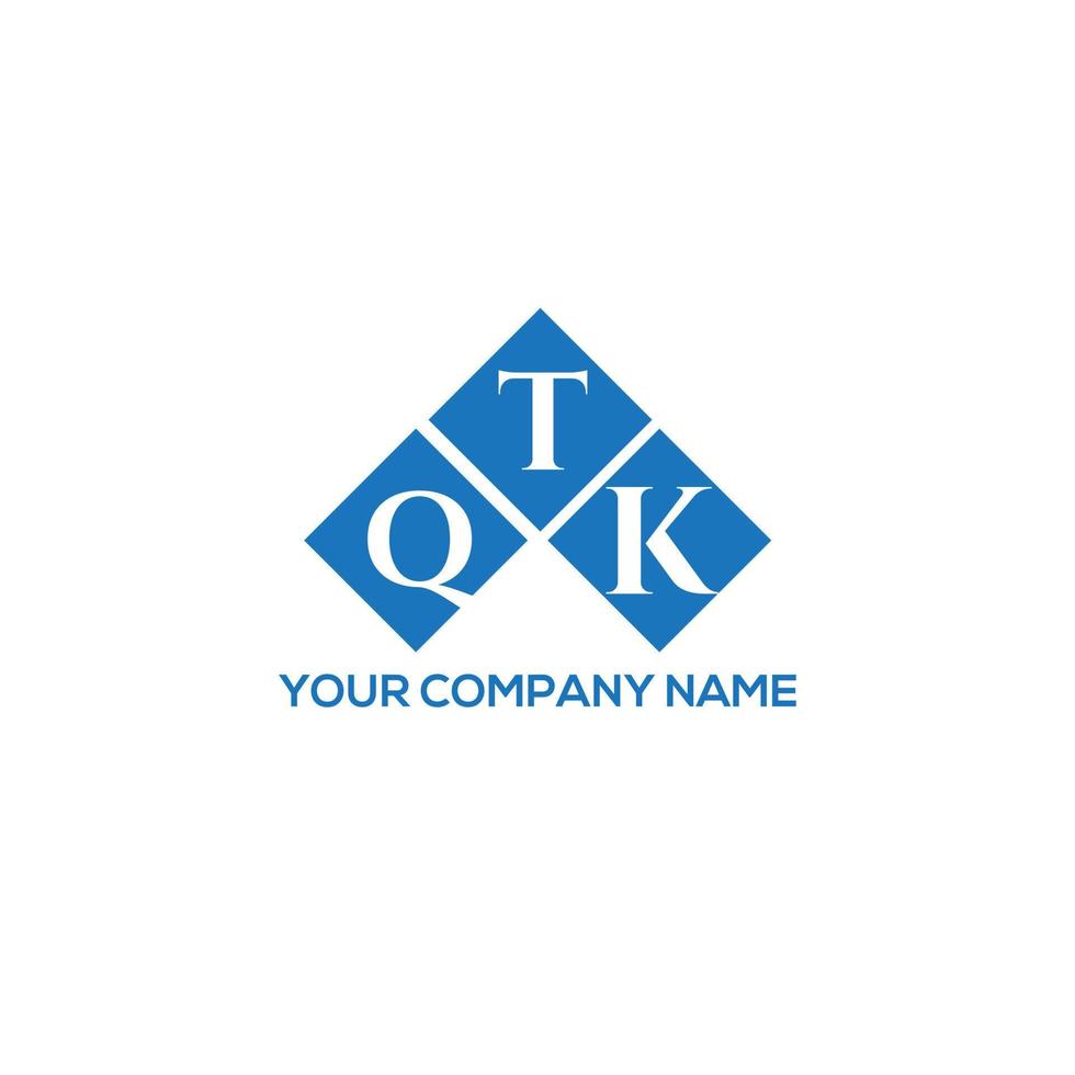 création de logo de lettre qtk sur fond blanc. concept de logo de lettre initiales créatives qtk. conception de lettre qtk. vecteur