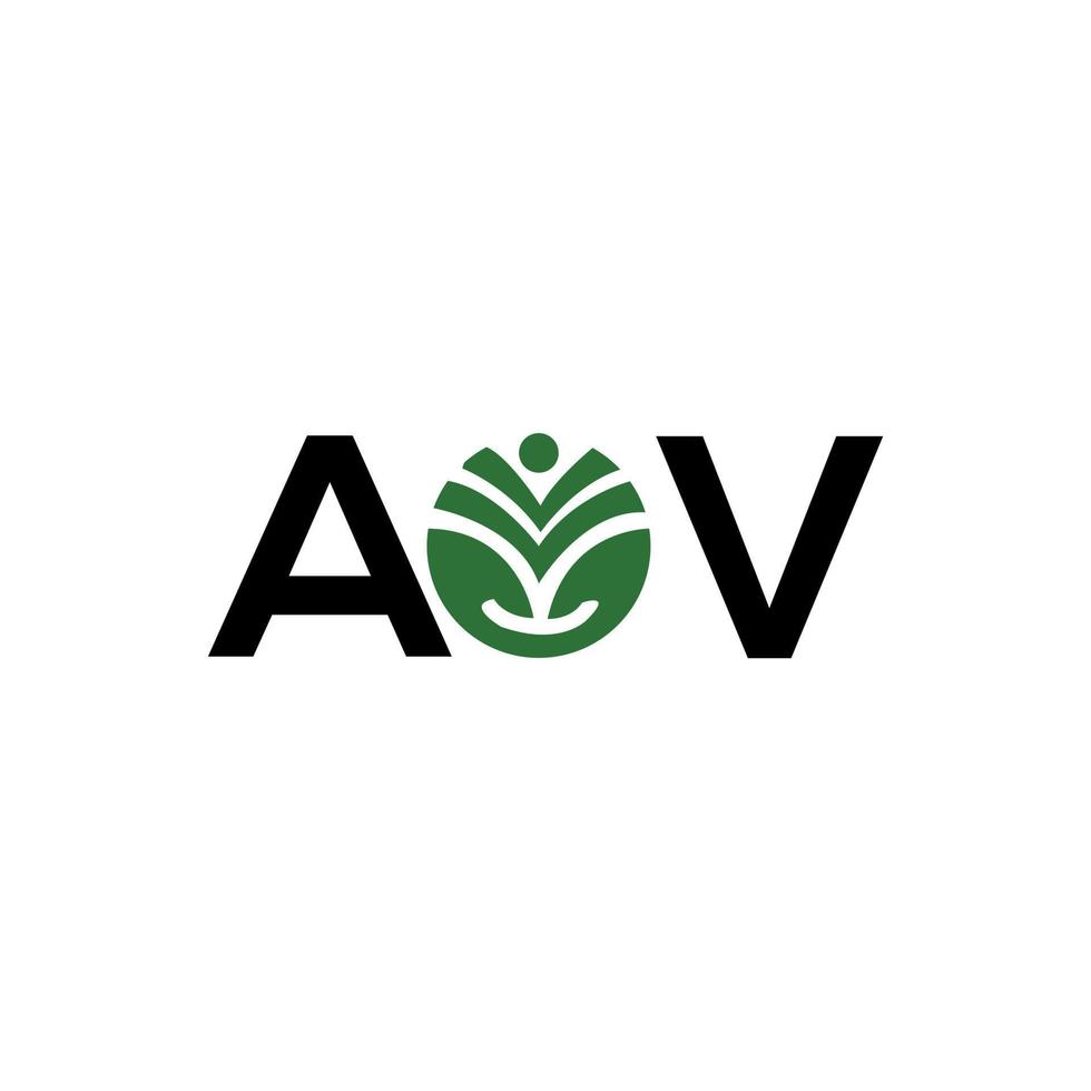 concept de logo de lettre initiales créatives aov. conception de lettre aov. création de logo de lettre aov sur fond blanc. concept de logo de lettre initiales créatives aov. conception de lettre aov. vecteur