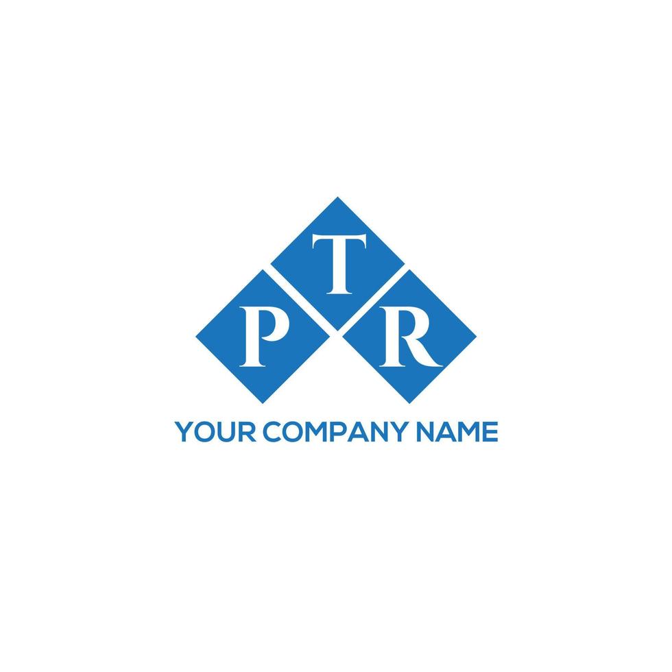 création de logo de lettre ptr sur fond blanc. concept de logo de lettre initiales créatives ptr. conception de lettre ptr. vecteur