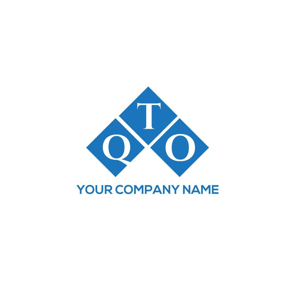 création de logo de lettre qto sur fond blanc. concept de logo de lettre initiales créatives qto. conception de lettre qto. vecteur