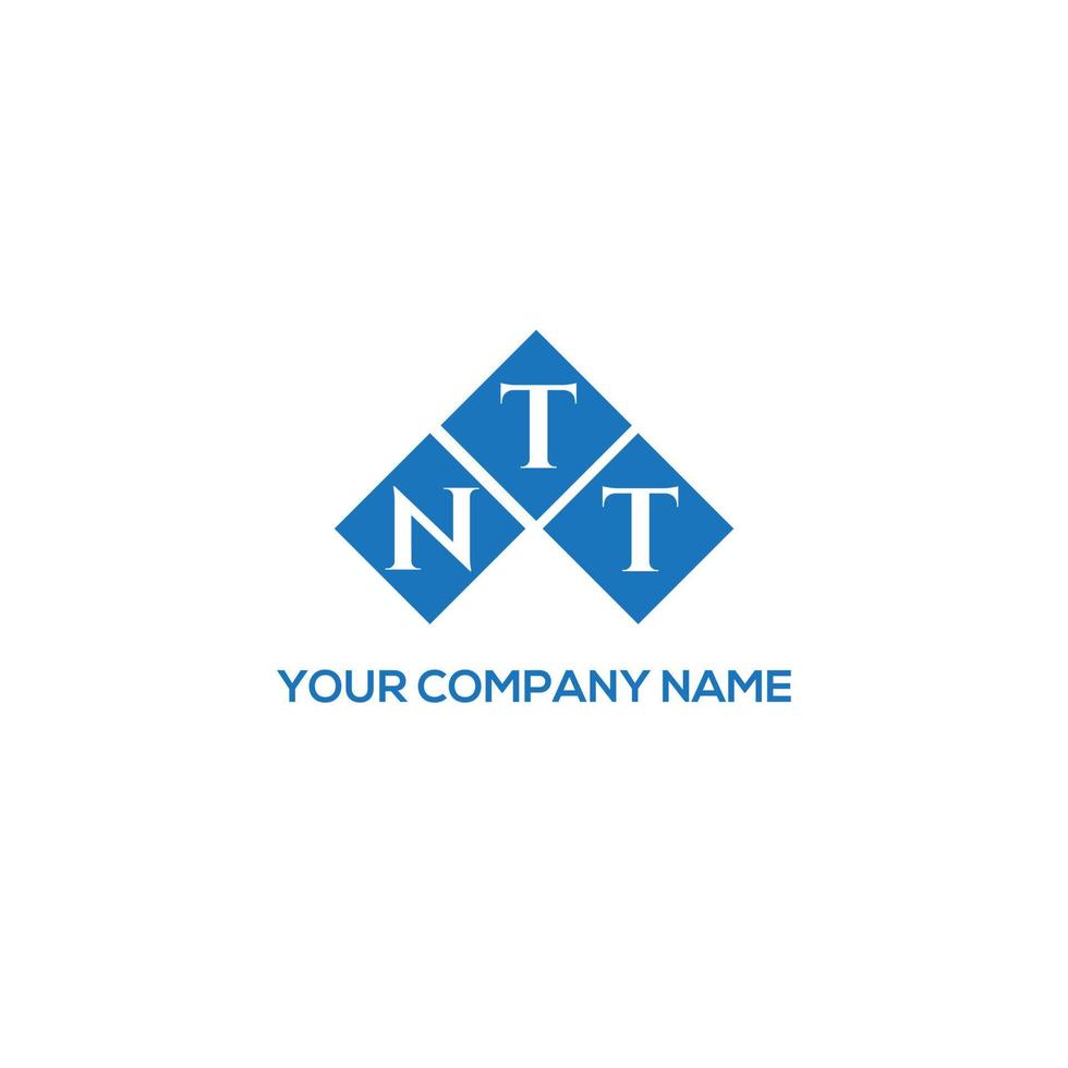 création de logo de lettre ntt sur fond blanc. concept de logo de lettre initiales créatives ntt. conception de lettre ntt. vecteur