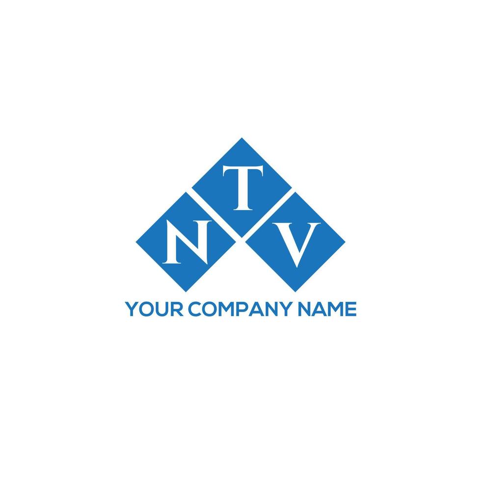 création de logo de lettre ntv sur fond blanc. concept de logo de lettre initiales créatives ntv. conception de lettre ntv. vecteur