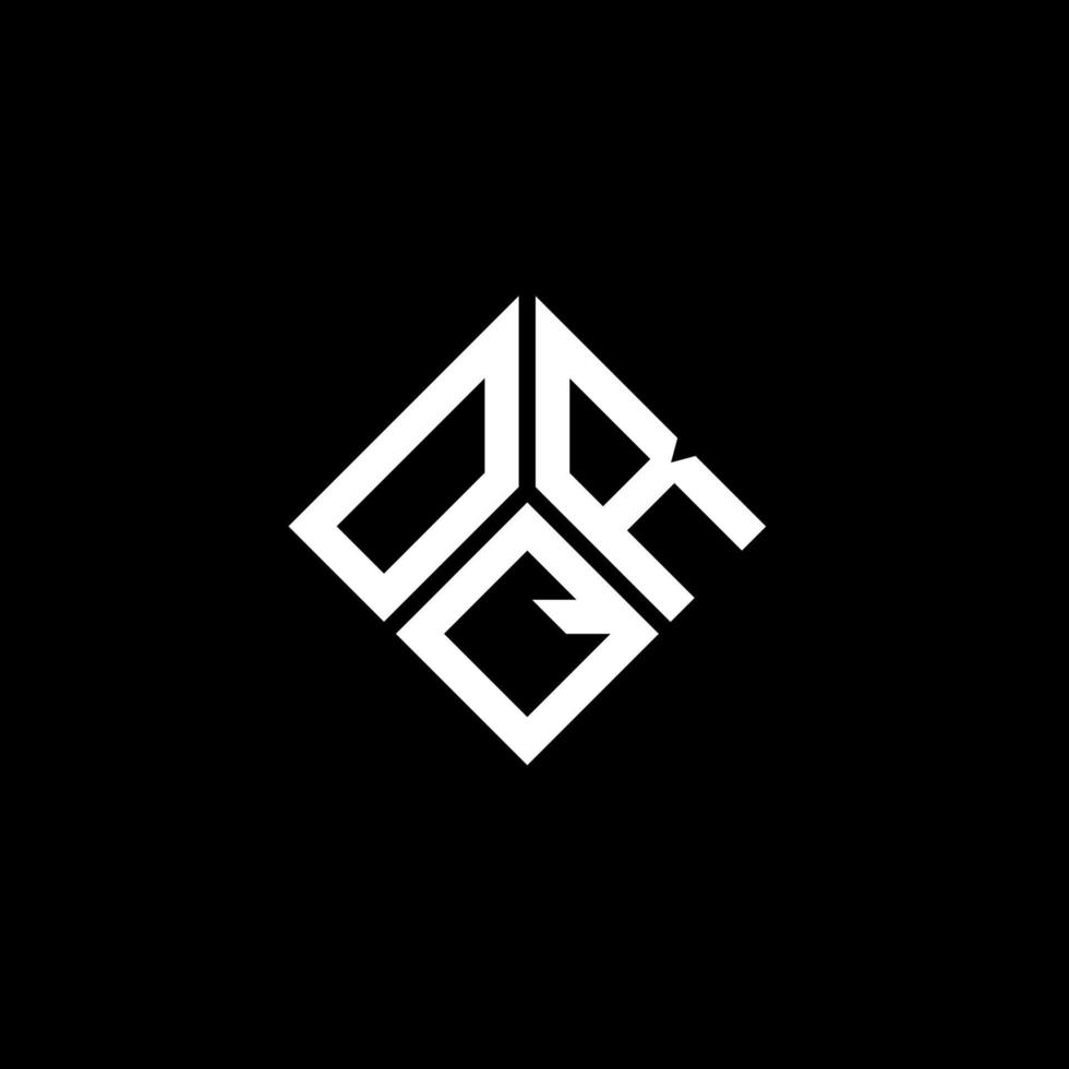 création de logo de lettre oqr sur fond noir. concept de logo de lettre initiales créatives oqr. conception de lettre oqr. vecteur