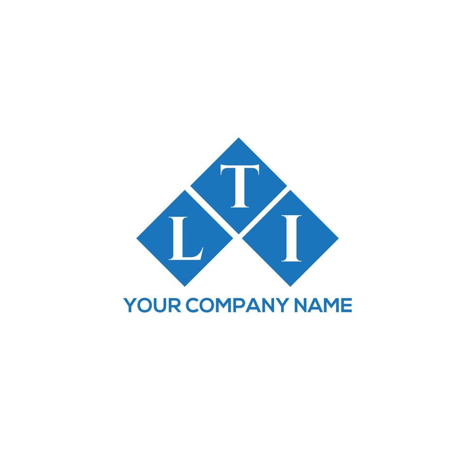création de logo de lettre lti sur fond blanc. concept de logo de lettre initiales créatives lti. conception de lettre lti. vecteur