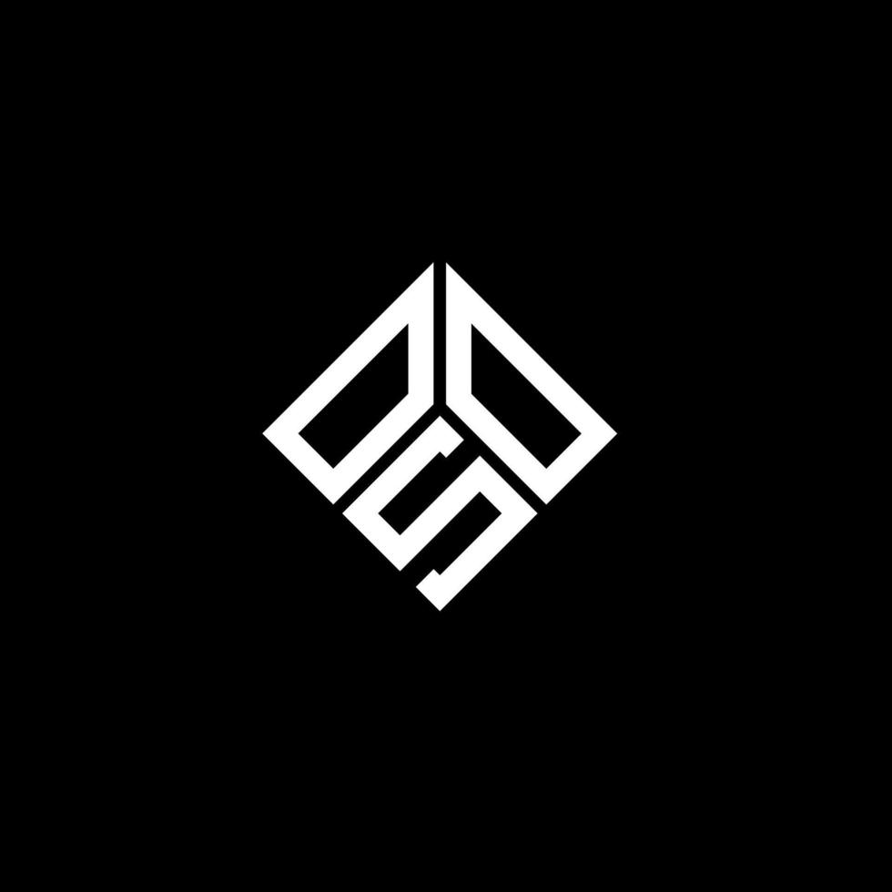 création de logo de lettre oso sur fond noir. concept de logo de lettre initiales créatives oso. conception de lettre oso. vecteur
