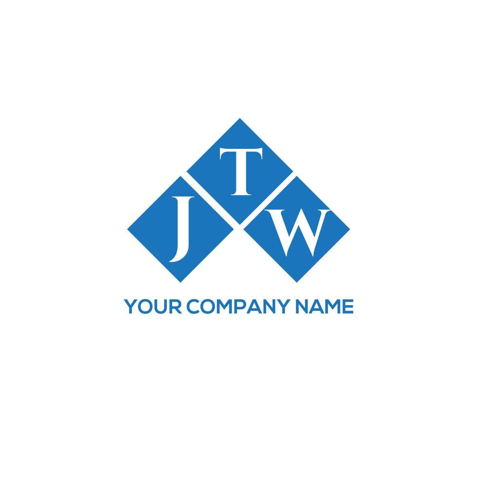 création de logo de lettre jtw sur fond blanc. concept de logo de lettre initiales créatives jtw. conception de lettre jtw. vecteur