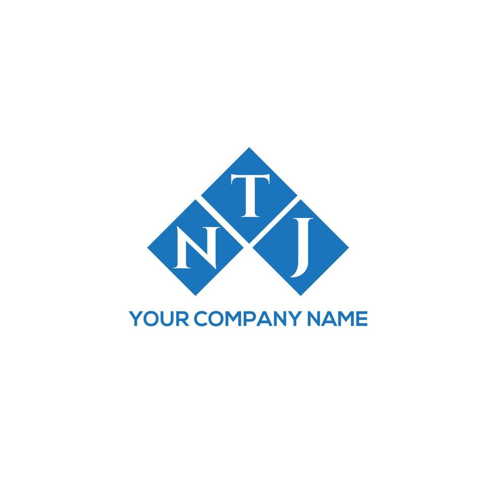 création de logo de lettre ntj sur fond blanc. concept de logo de lettre initiales créatives ntj. conception de lettre ntj. vecteur