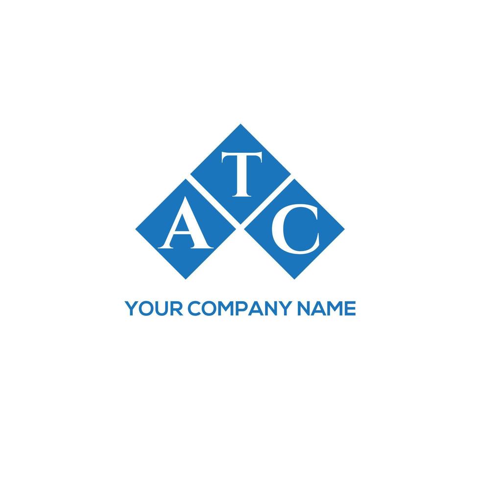 création de logo de lettre atc sur fond blanc. concept de logo de lettre initiales créatives atc. conception de lettre atc. vecteur