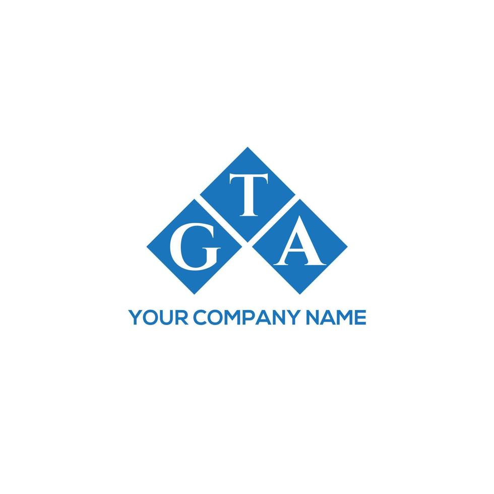 création de logo de lettre gta sur fond blanc. concept de logo de lettre initiales créatives gta. conception de lettre gta. vecteur