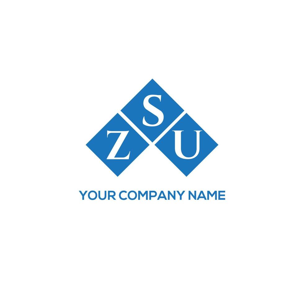 création de logo de lettre zsu sur fond blanc. concept de logo de lettre initiales créatives zsu. conception de lettre zsu. vecteur