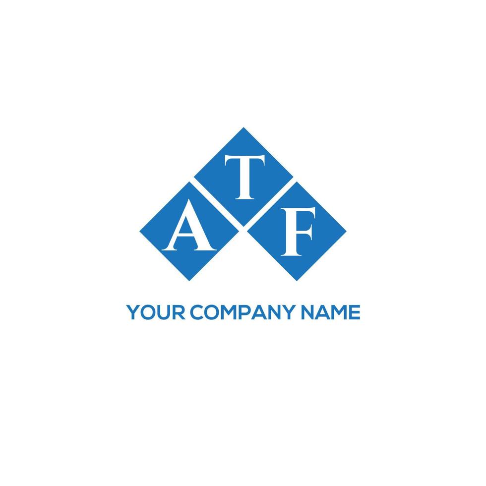 création de logo de lettre atf sur fond blanc. concept de logo de lettre initiales créatives atf. conception de lettre atf. vecteur