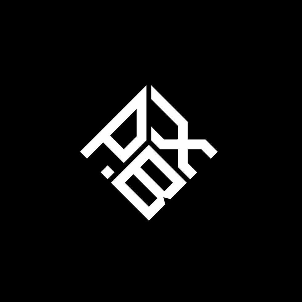 création de logo de lettre pbx sur fond noir. concept de logo de lettre initiales créatives pbx. conception de lettre pbx. vecteur