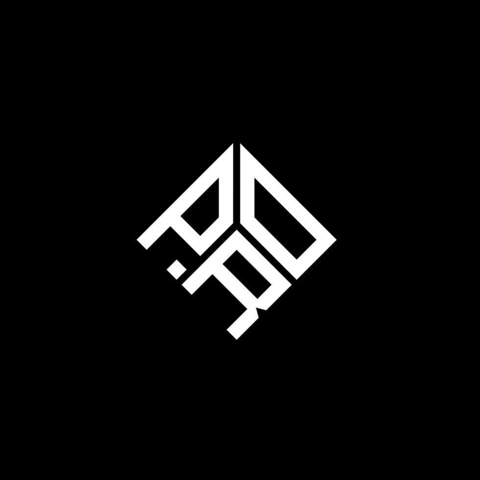 création de logo de lettre pro sur fond noir. concept de logo de lettre pro initiales créatives. conception de lettre pro. vecteur