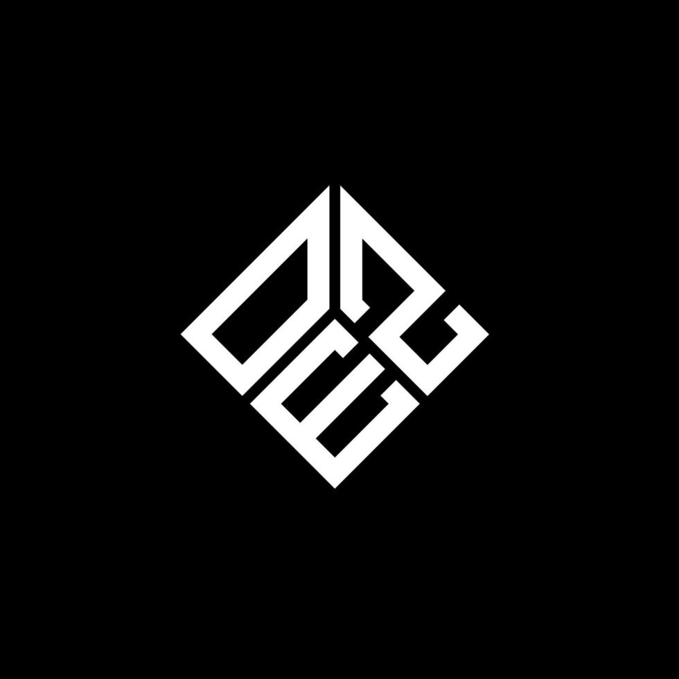 création de logo de lettre oez sur fond noir. concept de logo de lettre initiales créatives oez. conception de lettre oez. vecteur