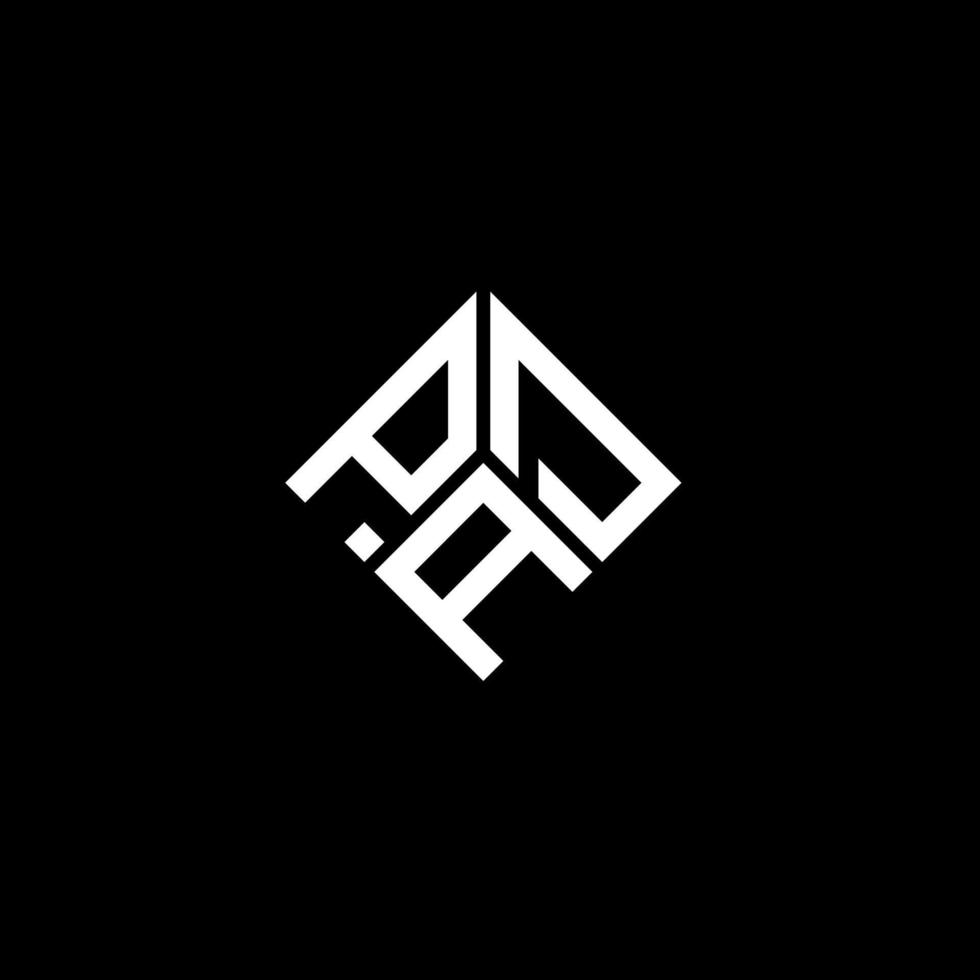 création de logo de lettre de tampon sur fond noir. pad créatif initiales lettre logo concept. conception de lettre de tampon. vecteur