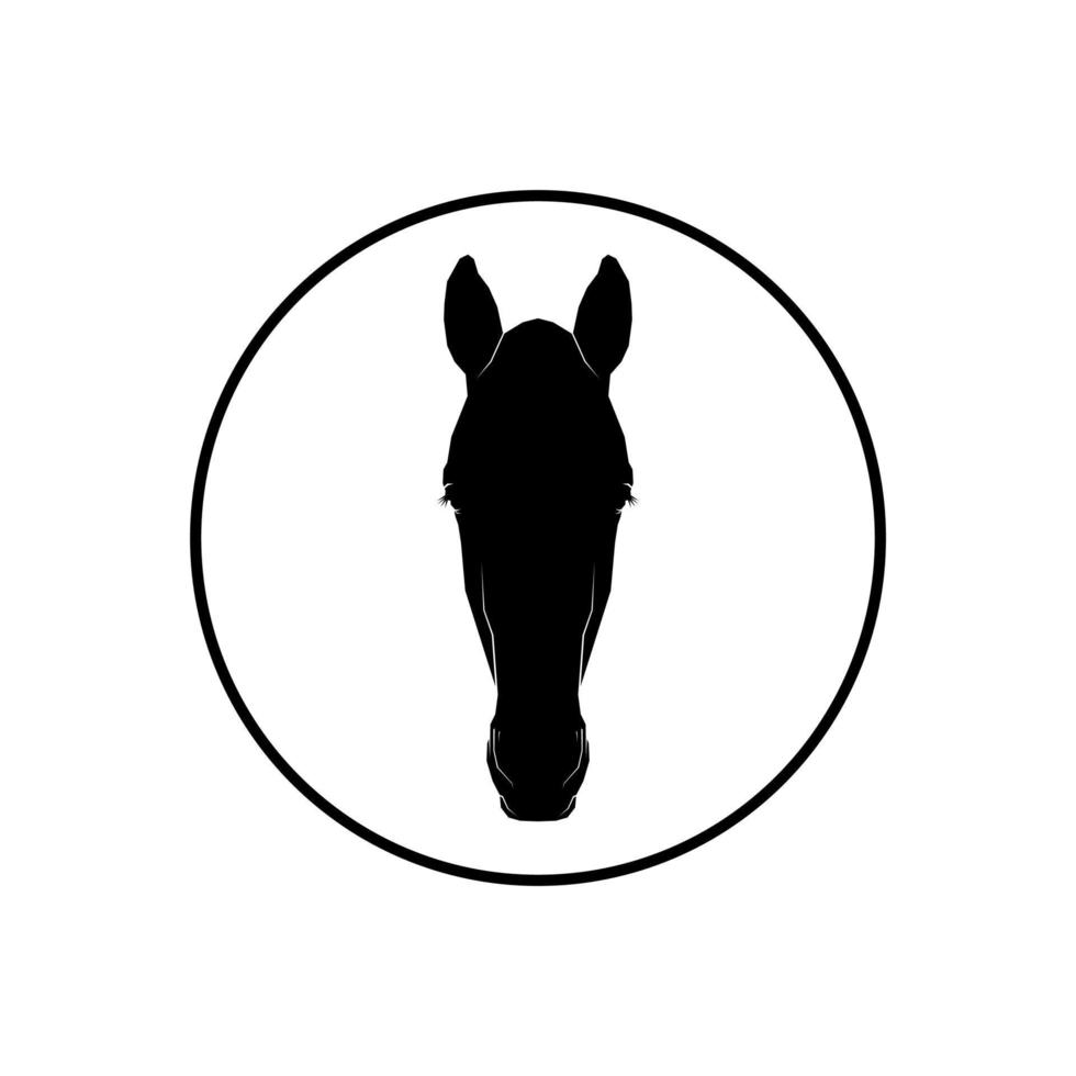 silhouette de tête de cheval pour logo, icône-symbole, pictogramme ou élément de conception graphique. illustration vectorielle vecteur