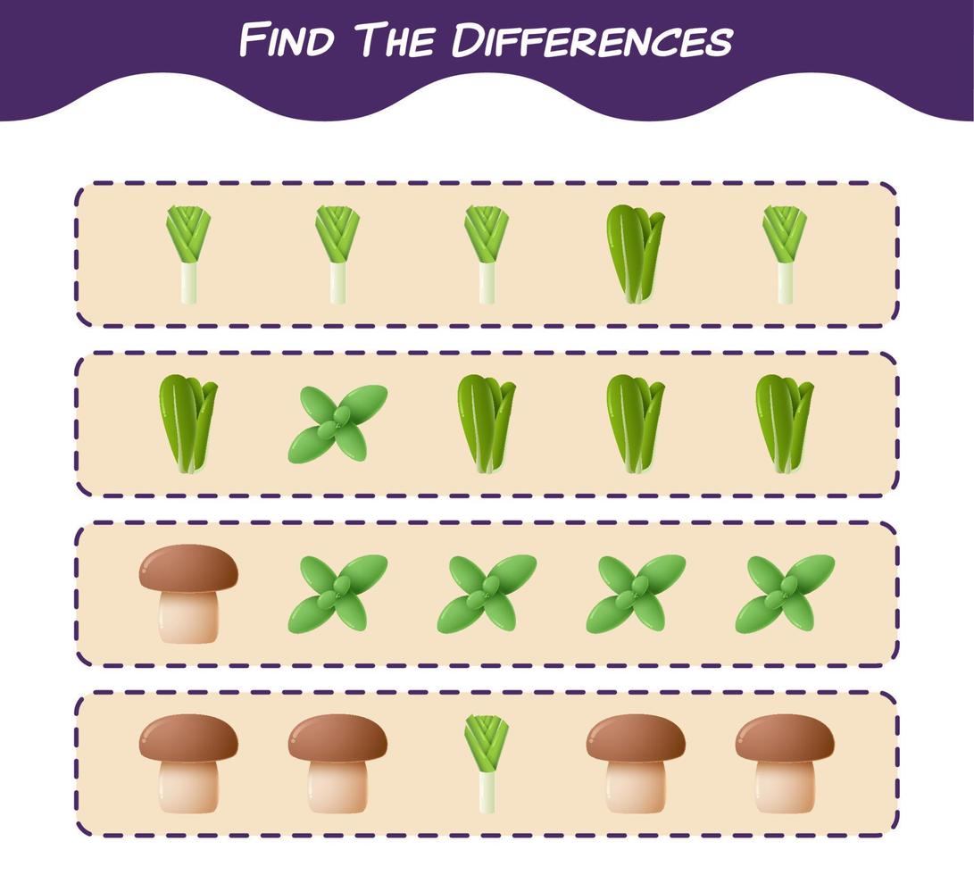 trouver les différences entre le dessin animé de Noël. jeu de recherche. jeu éducatif pour les enfants d'âge préscolaire et les tout-petits vecteur