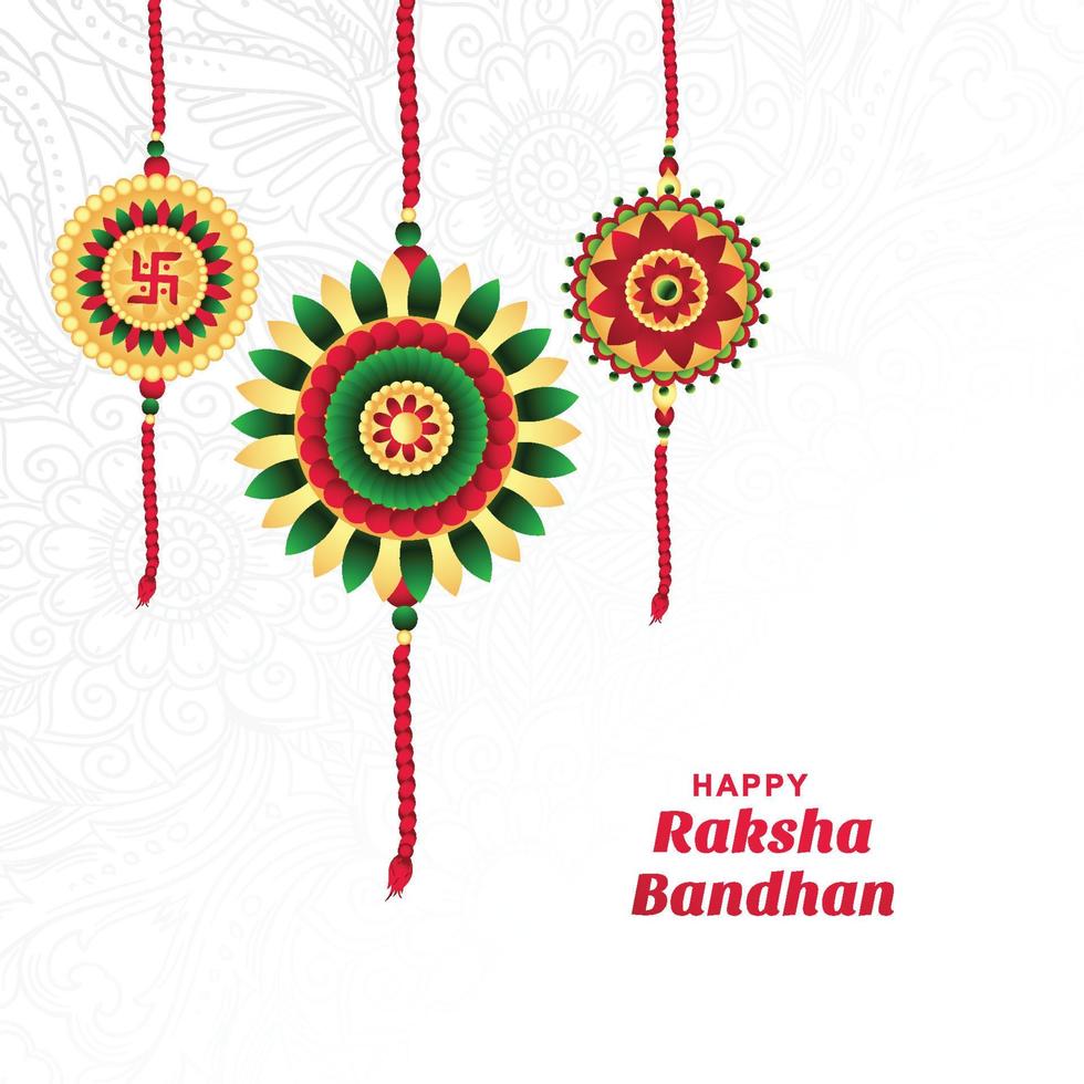 conception de cartes de célébration du festival hindou raksha bandhan vecteur