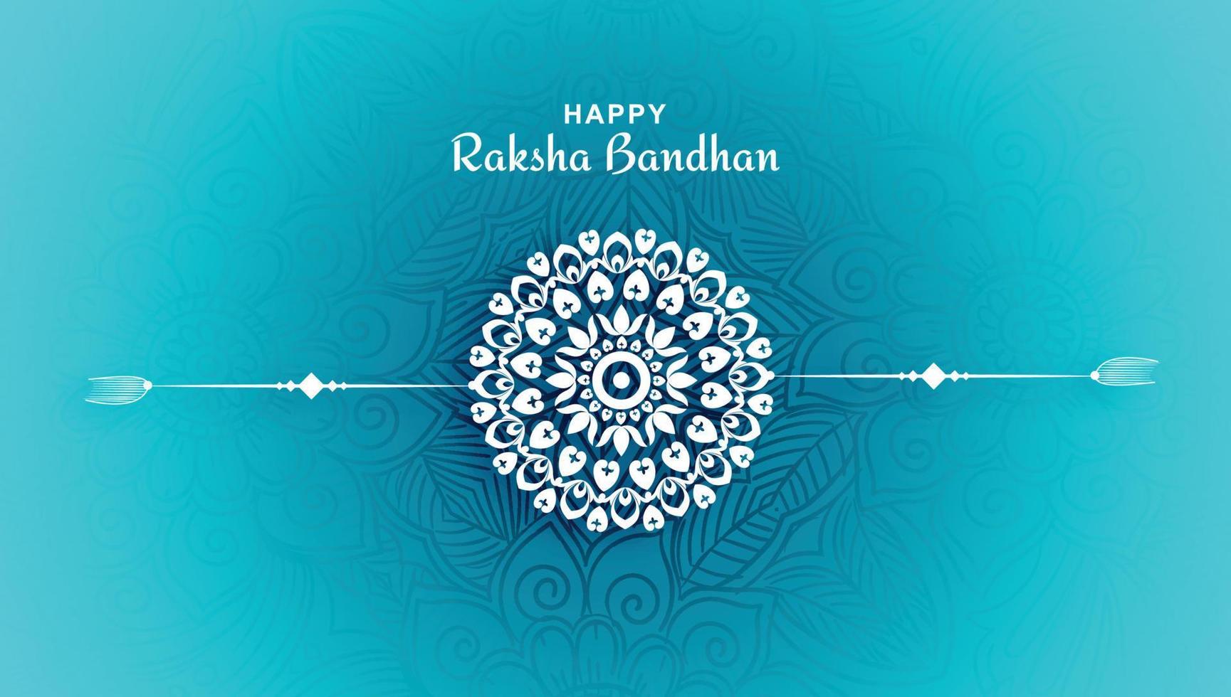 rakhi décoratif élégant pour la conception de cartes de festival de raksha bandhan vecteur