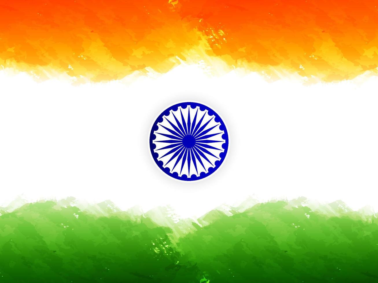drapeau indien thème jour de la république style aquarelle fond élégant vecteur