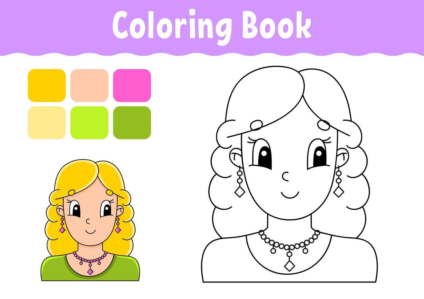 livre de coloriage pour les enfants. caractère joyeux. illustration vectorielle. style de dessin animé mignon. page fantastique pour les enfants. silhouette de contour noir. isolé sur fond blanc. vecteur