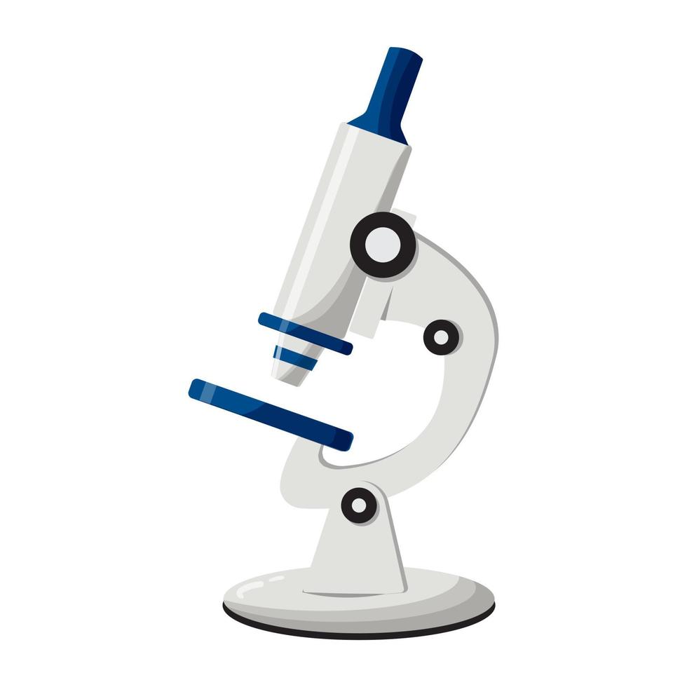 icône de microscope isolé sur fond blanc. illustration vectorielle vecteur
