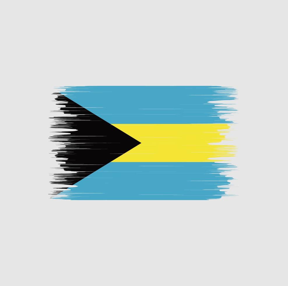 brosse de drapeau des bahamas. drapeau national vecteur