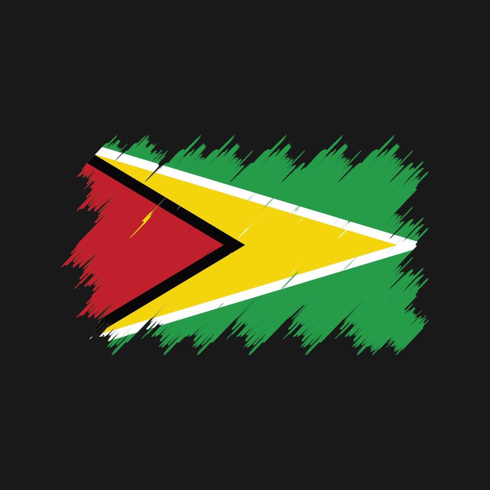 pinceau drapeau guyanais. drapeau national vecteur