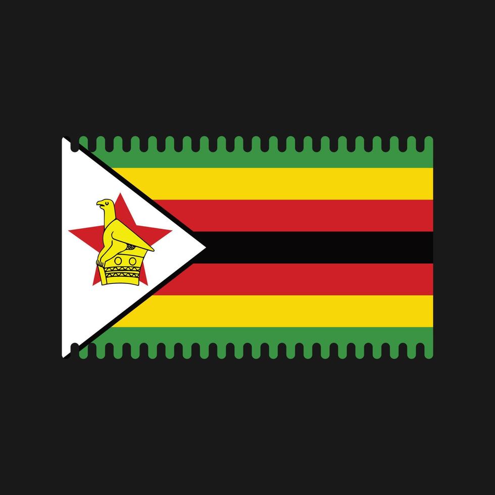 vecteur de drapeau du zimbabwe. drapeau national