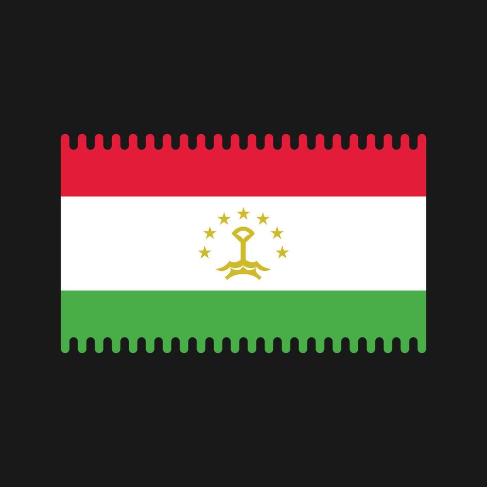 vecteur de drapeau du tadjikistan. drapeau national