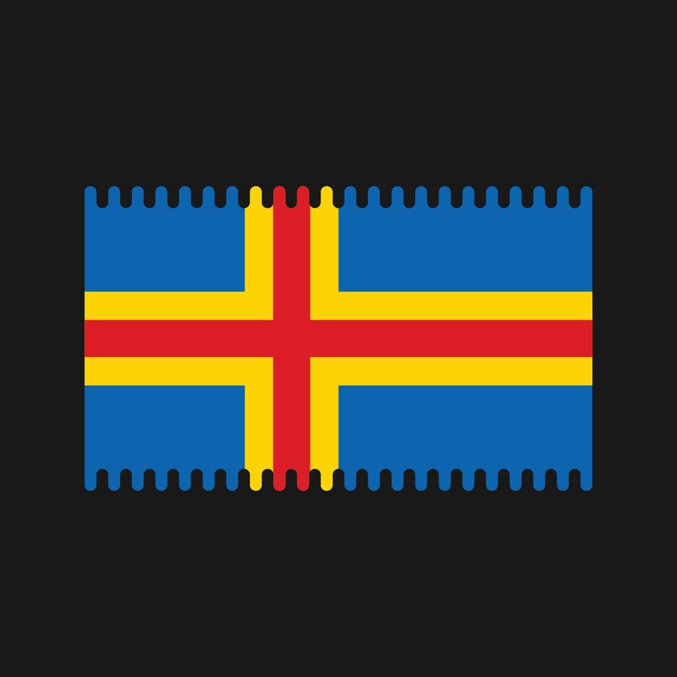 vecteur de drapeau des îles aland. drapeau national