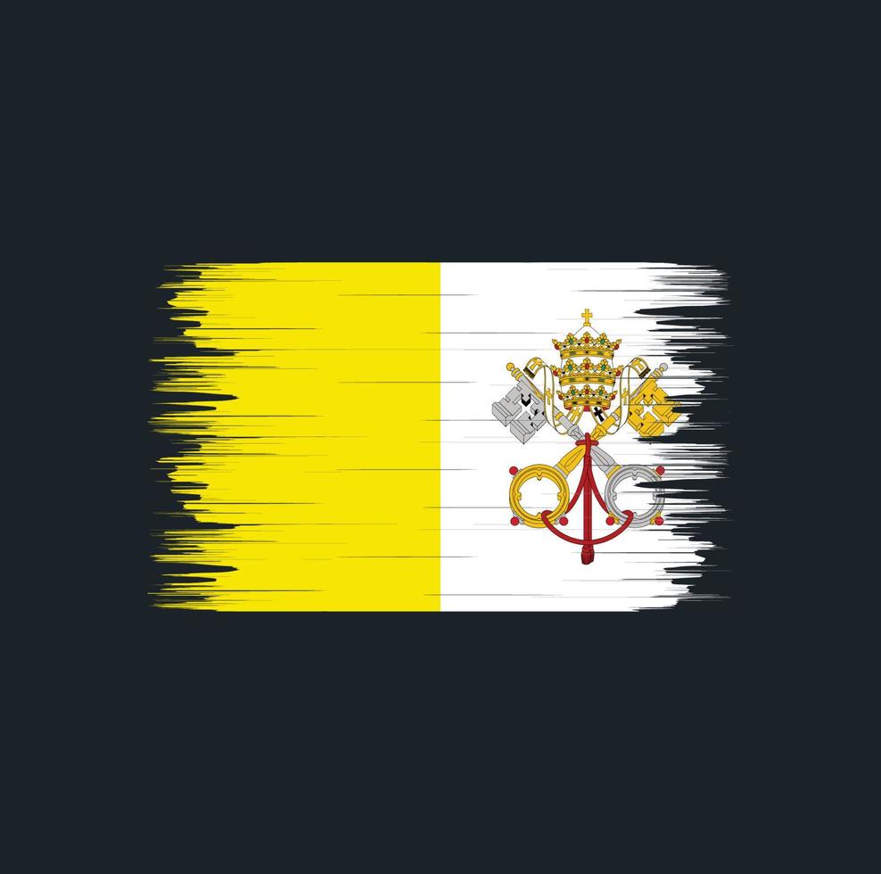 brosse drapeau vatican. drapeau national vecteur