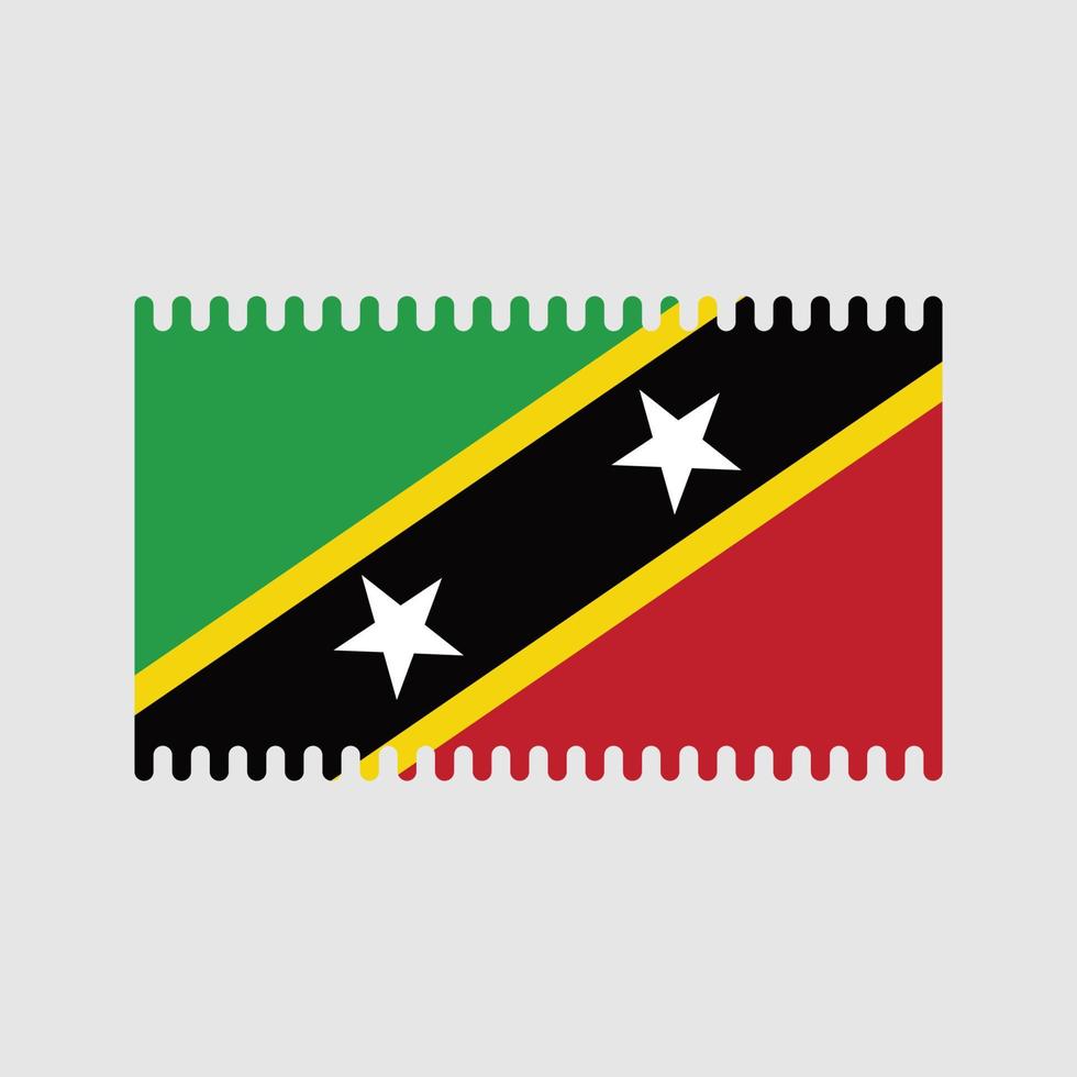 vecteur de drapeau de saint kitts et nevis. drapeau national