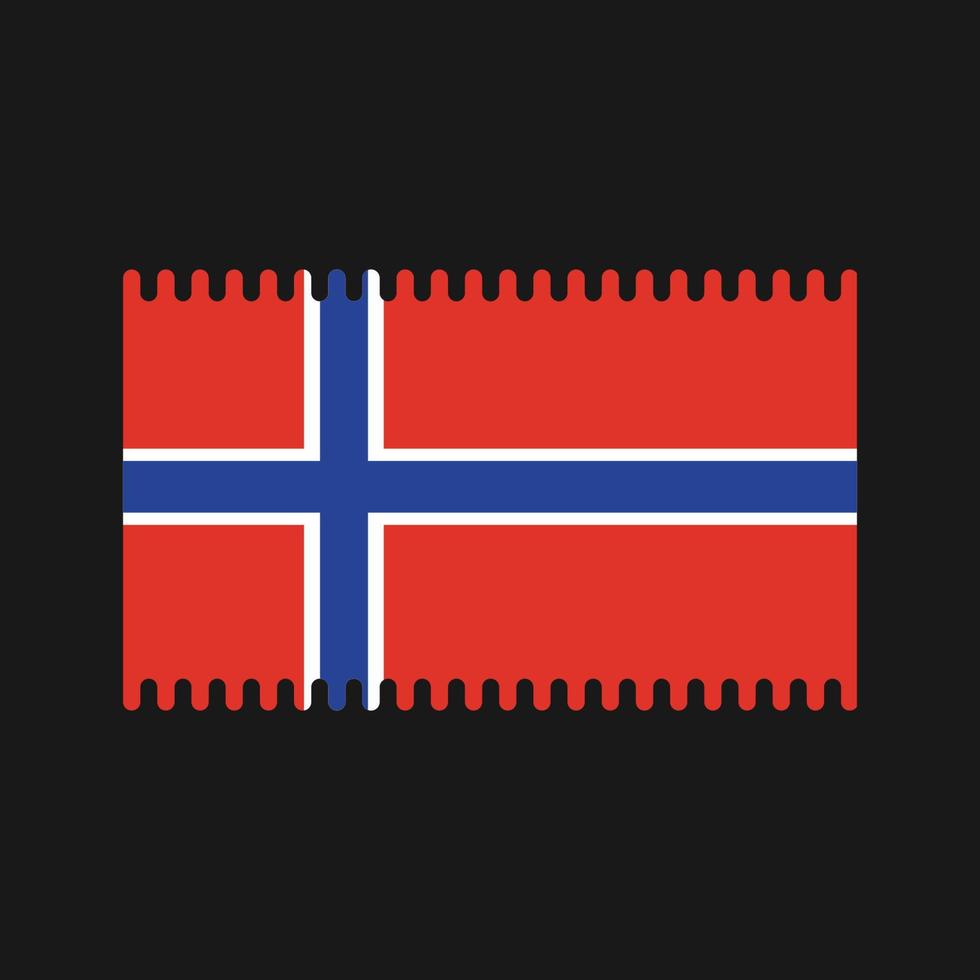 vecteur de drapeau de norvège. drapeau national