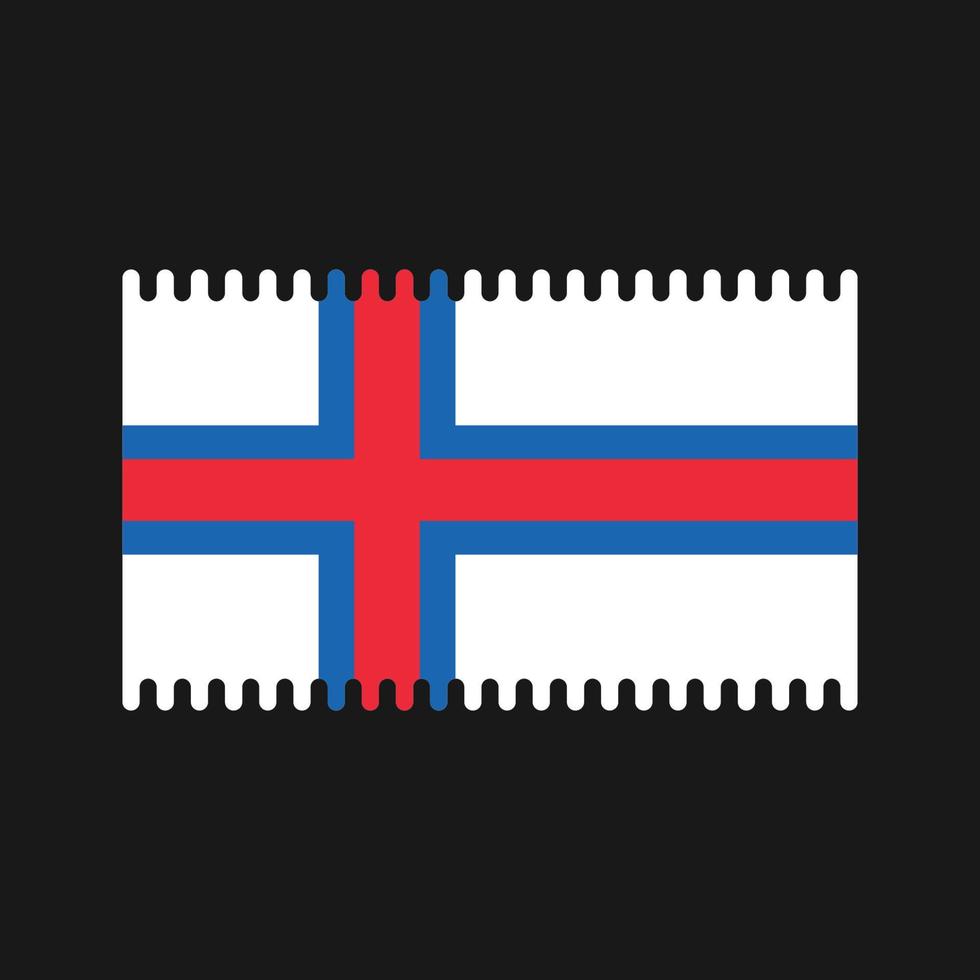 vecteur de drapeau des îles féroé. drapeau national