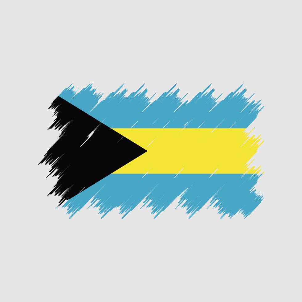 brosse de drapeau des bahamas. drapeau national vecteur
